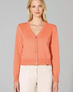 HempAge Hanf Cardigan - Farbe peach aus Hanf und Bio-Baumwolle