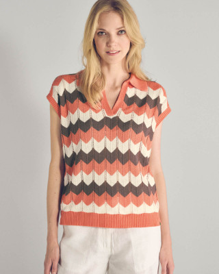 HempAge Hanf Pullunder - Farbe peach aus Hanf und Bio-Baumwolle
