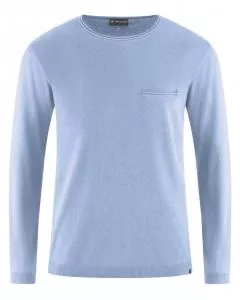 HempAge Hanf Pullover - Farbe water aus Hanf und Bio-Baumwolle