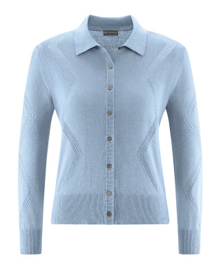 HempAge Hanf Strickjacke - Farbe smoke aus Hanf und Bio-Baumwolle