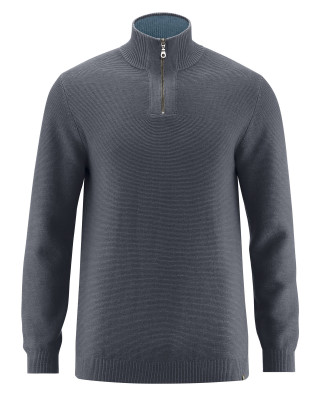 HempAge Hanf Troyer - Farbe shale/dove aus Hanf und Bio-Baumwolle