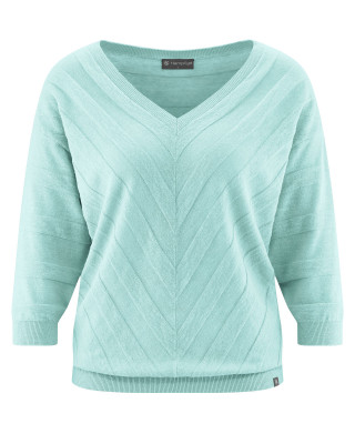 HempAge Hanf Pullover - Farbe lake aus Hanf und Bio-Baumwolle