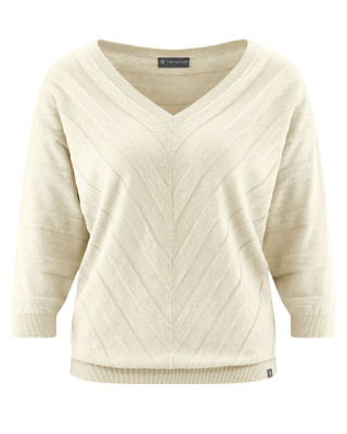 HempAge Hanf Pullover - Farbe natur aus Hanf und Bio-Baumwolle