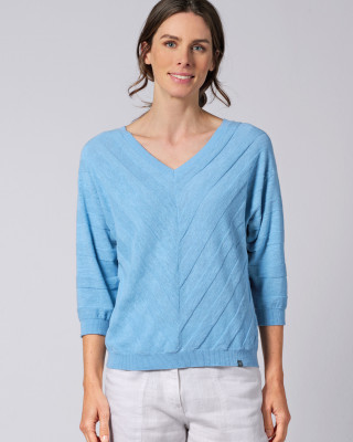 HempAge Hanf Pullover - Farbe glacier aus Hanf und Bio-Baumwolle