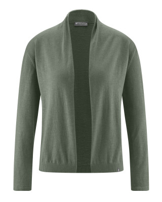 HempAge Hanf Cardigan - Farbe moss aus Hanf und Bio-Baumwolle