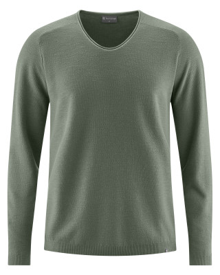 HempAge Hanf Sommerpullover - Farbe moss aus Hanf und Bio-Baumwolle