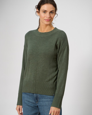 HempAge Hanf Pullover Strick - Farbe moss aus Hanf und Bio-Baumwolle