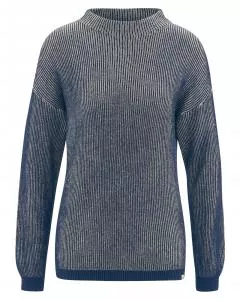 HempAge Hanf Pullover - Farbe gobi / navy aus Hanf und Bio-Baumwolle