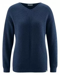 HempAge Hanf Pullover - Farbe navy aus Hanf und Bio-Baumwolle