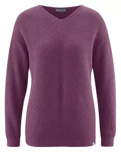 HempAge Hanf Pullover - Farbe purple aus Hanf und Bio-Baumwolle