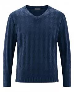 HempAge Hanf Pullover - Farbe navy aus Hanf und Bio-Baumwolle