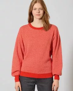 HempAge Hanf Pullover - Farbe brick aus Hanf und Bio-Baumwolle