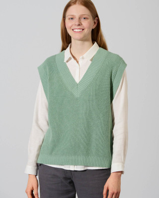 HempAge Hanf Pullunder - Farbe menta aus Hanf und Bio-Baumwolle