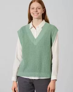 HempAge Hanf Pullunder - Farbe menta aus Hanf und Bio-Baumwolle