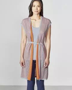 HempAge Hanf Weste - Farbe carrot / grey aus Hanf und Bio-Baumwolle