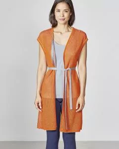 HempAge Hanf Weste - Farbe carrot / grey aus Hanf und Bio-Baumwolle