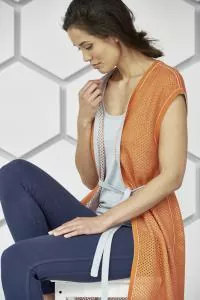 HempAge Hanf Weste - Farbe carrot / grey aus Hanf und Bio-Baumwolle
