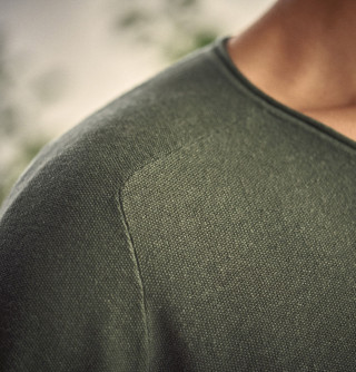 HempAge Hanf Sommerpullover - Farbe moss aus Hanf und Bio-Baumwolle