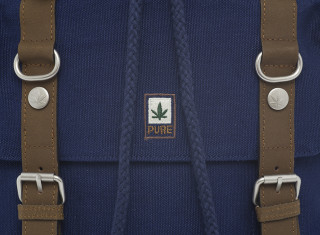 Pure Hanfrucksack XL mit 3 Vordertaschen aus Hanf und Bio-Baumwolle