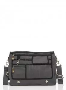 Pure Schultertasche DIN 4 aus Hanf und Bio-Baumwolle