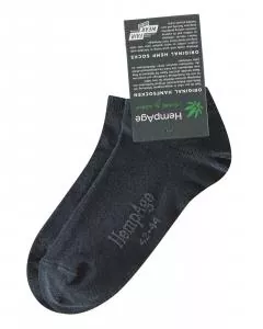 HempAge leichte Sneaker Hanf Socken - Farbe black aus Hanf und Bio-Baumwolle