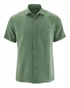 HempAge Hanf Kurzarm Hemd - Farbe herb aus 100% Hanf