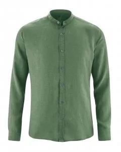 HempAge Hanf Stehkragenhemd - Farbe herb aus 100% Hanf