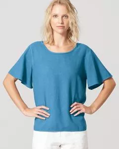 HempAge Hanf Bluse - Farbe atlantic aus Hanf und Bio-Baumwolle
