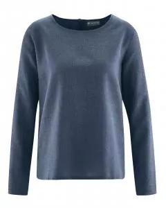 Hanf Bluse - Farbe wintersky aus Hanf und Bio-Baumwolle