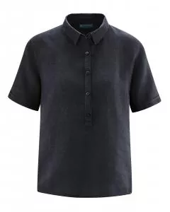 Hanf Bluse - Farbe black aus 100% Hanf