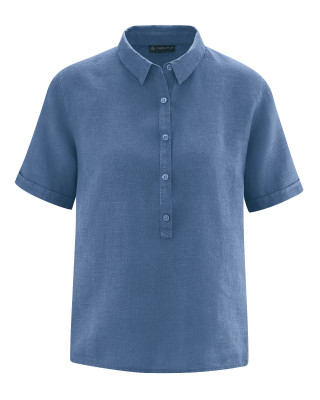 HempAge Hanf Bluse - Farbe blueberry aus 100% Hanf
