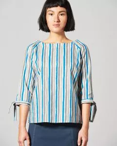 HempAge Hanf Bluse - Farbe topaz aus Hanf und Bio-Baumwolle