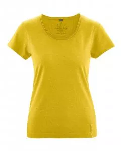 HempAge Hanf T-Shirt Breeze - Farbe curry aus Hanf und Bio-Baumwolle