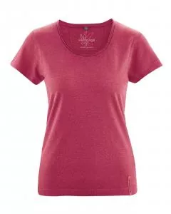 HempAge Hanf T-Shirt Breeze - Farbe sangria aus Hanf und Bio-Baumwolle