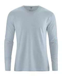 HempAge Hanf Langarm Shirt Diego - Farbe platinum aus Hanf und Bio-Baumwolle