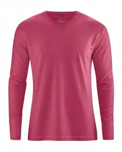 HempAge Hanf Langarm Shirt Diego - Farbe sangria aus Hanf und Bio-Baumwolle
