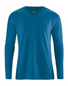 HempAge Hanf Langarm Shirt Diego - Farbe sea aus Hanf und Bio-Baumwolle