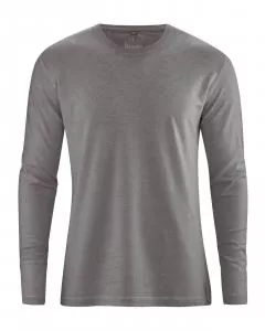 HempAge Hanf Langarm Shirt Diego - Farbe taupe aus Hanf und Bio-Baumwolle