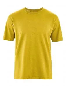 HempAge Hanf T-Shirt Basic Light - Farbe curry aus Hanf und Bio-Baumwolle