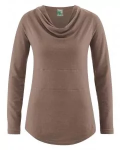 HempAge Hanf Langarm Shirt Rhianna - Farbe gravel aus Hanf und Bio-Baumwolle