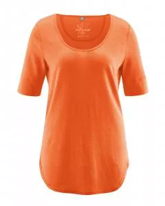 HempAge Hanf T-Shirt - Farbe carrot aus Hanf und Bio-Baumwolle