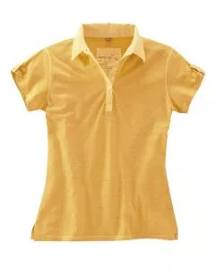 HempAge Hanf Polo Shirt Paula - Farbe oranje aus Hanf und Bio-Baumwolle