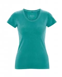 HempAge Hanf T-Shirt Sunny - Farbe pacific aus Hanf und Bio-Baumwolle
