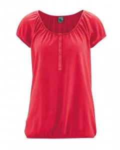 HempAge Hanf Shirt Clara - Farbe chili aus Hanf und Bio-Baumwolle