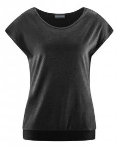 HempAge Hanf Yoga T-Shirt - Farbe black aus Hanf und Bio-Baumwolle