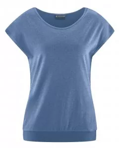 HempAge Hanf Yoga T-Shirt - Farbe blueberry aus Hanf und Bio-Baumwolle