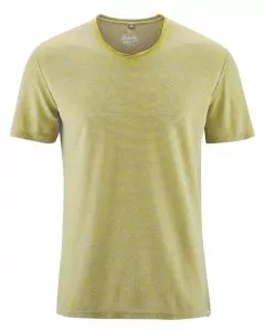 HempAge Hanf T-Shirt Urs - Farbe apple / clearsky / natur aus Hanf und Bio-Baumwolle