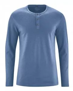 HempAge Hanf Langarm Shirt - Farbe blueberry aus Hanf und Bio-Baumwolle