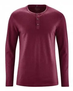 HempAge Hanf Langarm Shirt - Farbe rioja aus Hanf und Bio-Baumwolle
