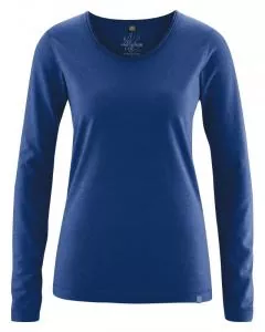 HempAge Hanf Langarm Shirt Lene - Farbe navy aus Hanf und Bio-Baumwolle